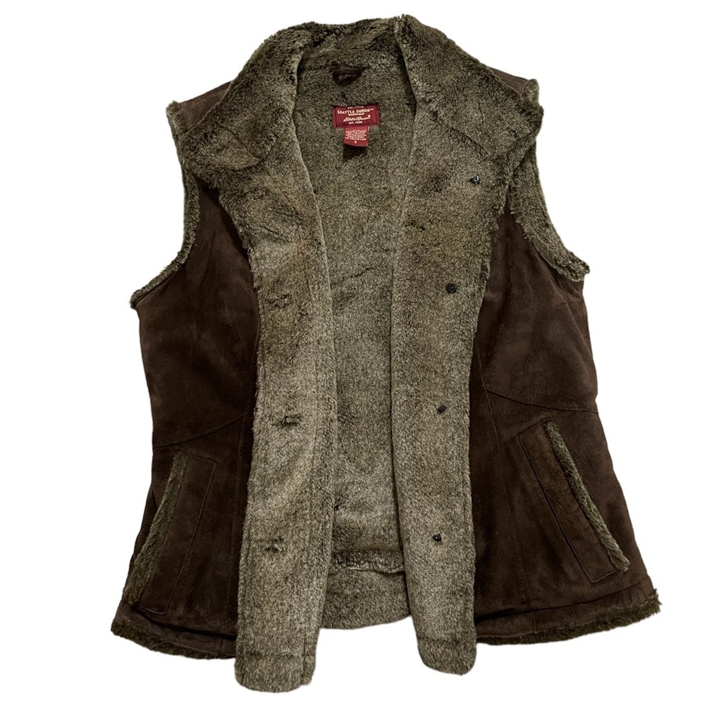 Eddie Bauer Suede Vest - Picture 2 of 7